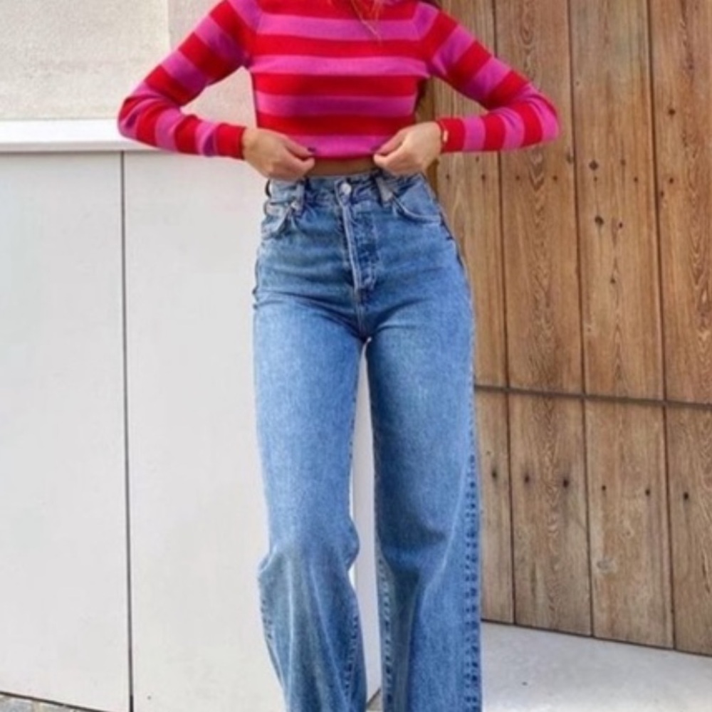 Zara Wide Leg Blogger Jeans